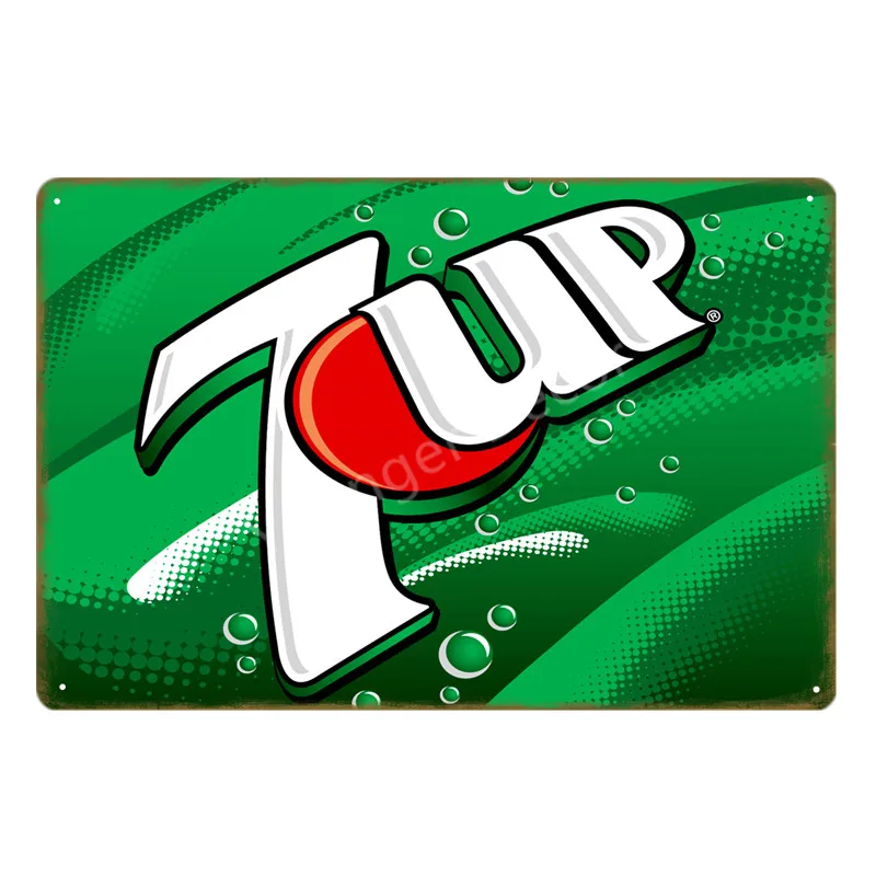 YD1561EI Безалкогольные 7up металлические жестяные знаки 7 UP ВИНТАЖНЫЙ ПЛАКАТ Искусство Настенная Наклейка картина бар паб кафе украшение домашний декор в стиле ретро YI-052 - Цвет: YD1561EI
