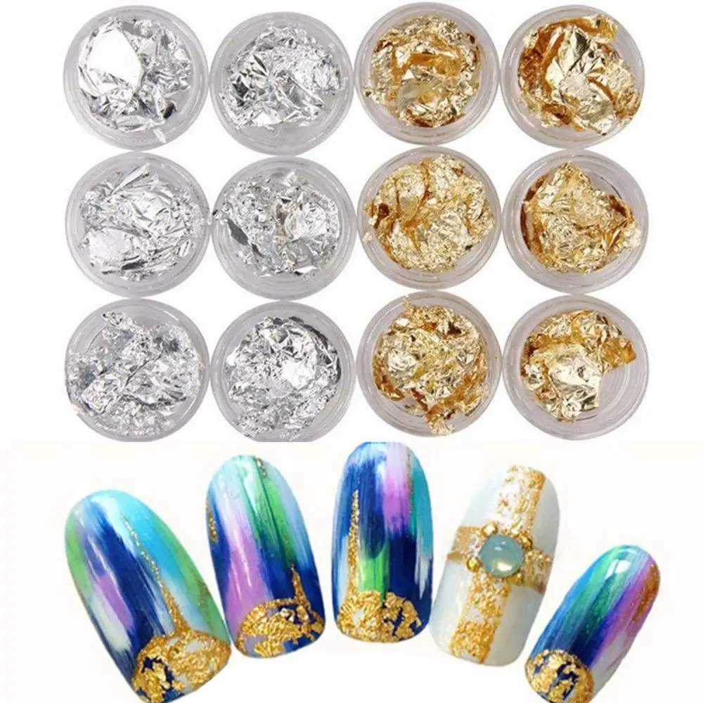 Фольга для дизайна ногтей бумага неправильный алюминиевый стикер украшения