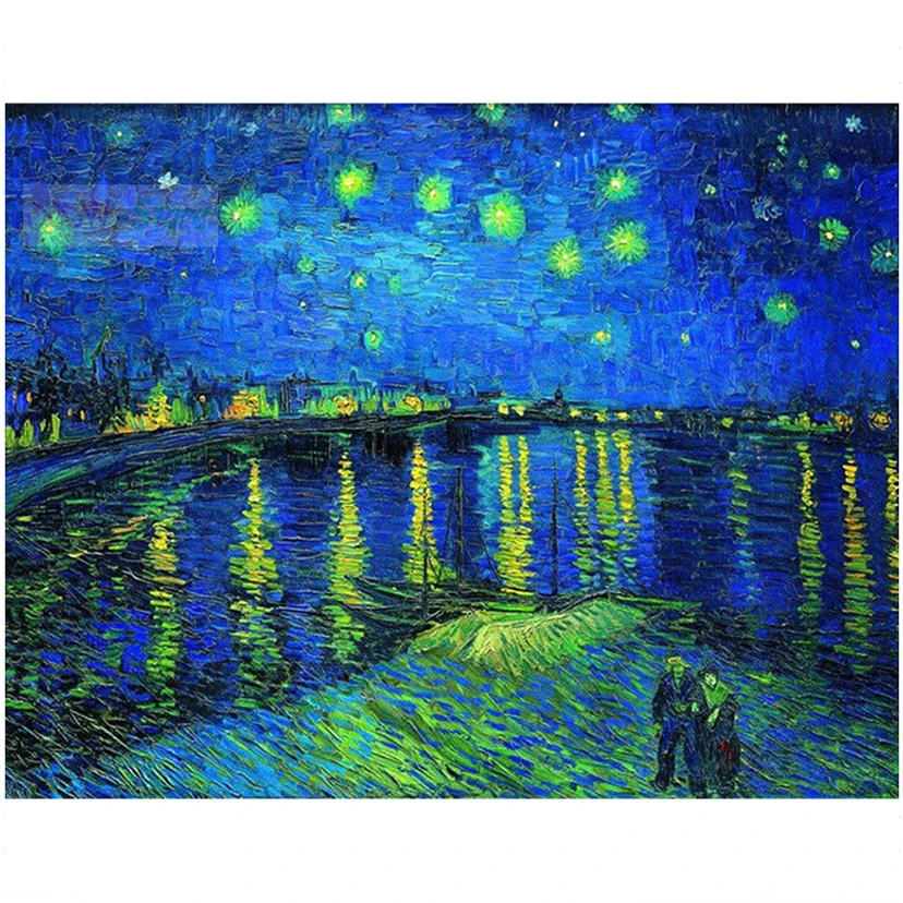 Новый Винсент Ван Гог ночной дизайн со звездами 5D DIY Алмазная Картина Вышивка