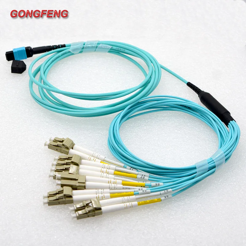 New 3m Optical Fiber Jumper MPO-LC 12Core 10 Gigabit Multimode OM3 40G Fiber Optical Connector Special Wholesale