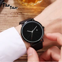 tike toker 2021 hot mens watches ultra thin rose gold bracelet watch men luxury wrist watches clock men