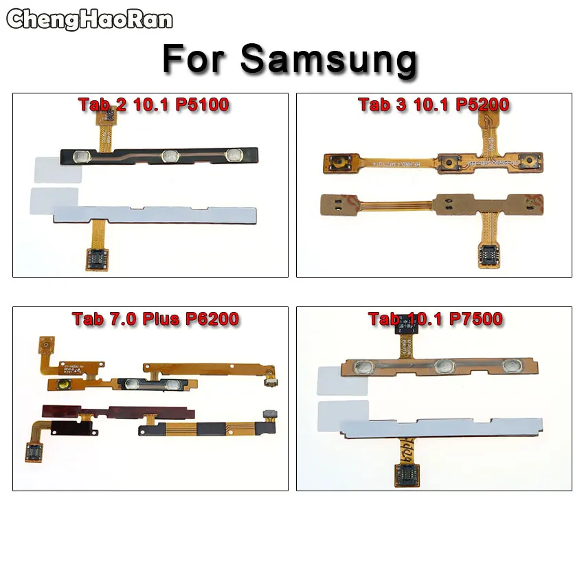 Гибкий кабель ChengHaoRan для Samsung Galaxy Tab 2 3 10 1 P5100 P5200 P6200 P7500 кнопка включения/выключения