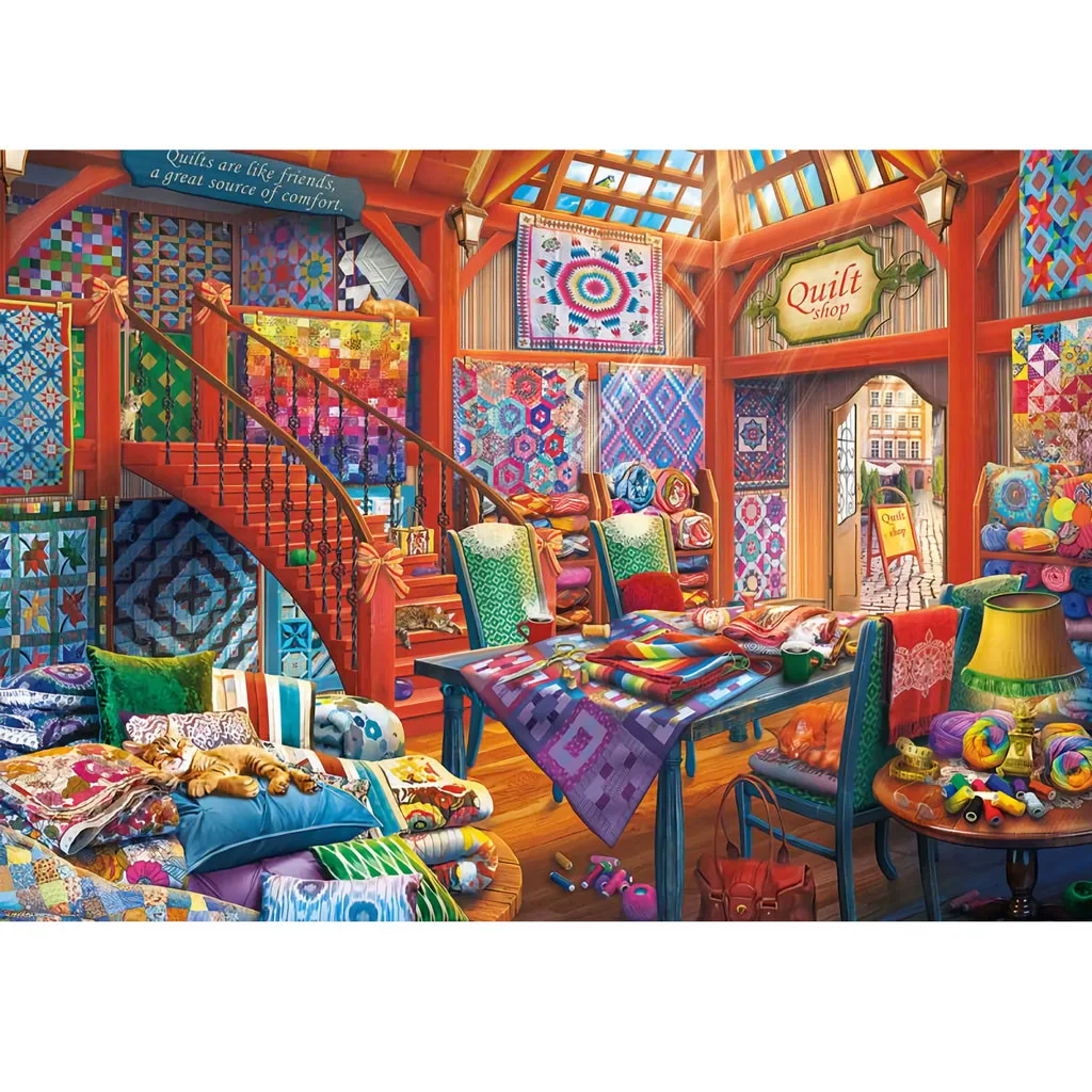 

1000 Pcs Beautiful Color Home Pattern Puzzle Home Parent-child Interactive Educational Toys Stylish Home Decoration Wall Pendant