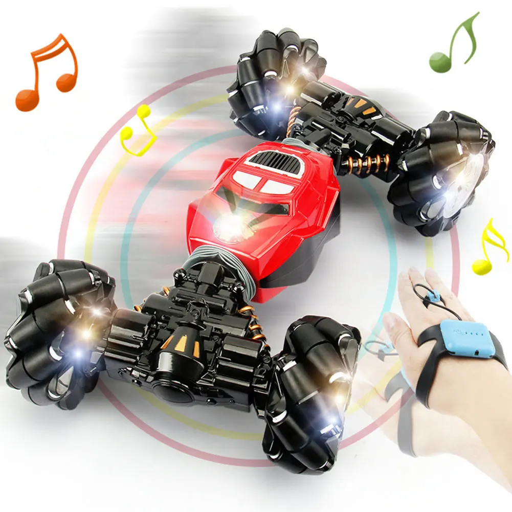 RC Stunt Car Light Music Gesture Sensor Twist Vehicle Drift Toy Deformation Watch Control 4WD Crawler Horizontal Creep Scroll | Игрушки и