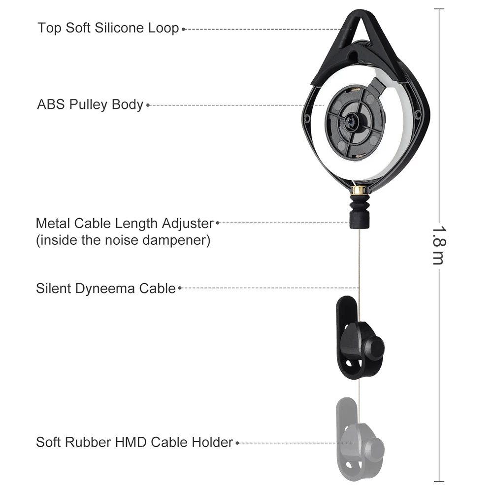 

VR Cable Management 360dr Rotation Ceiling Pulley System Suitable Quiet VR Gaming for HTC Vive /PS VR Dropshipping