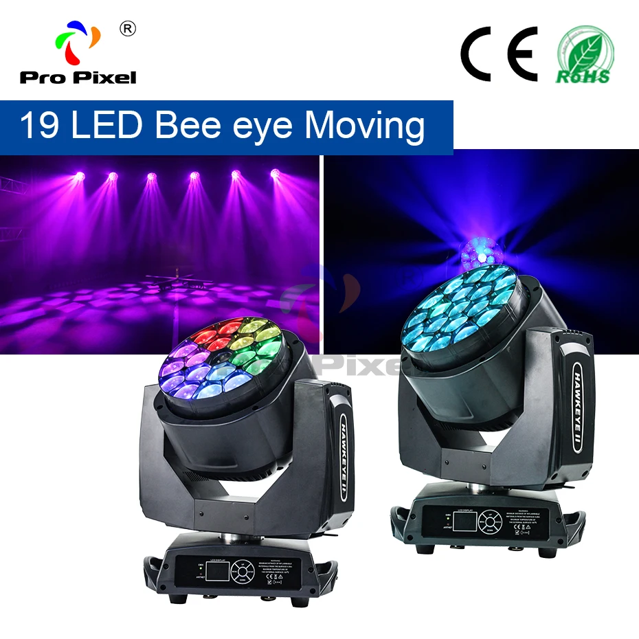 Большой пчелиный глаз движущийся головной свет RGBW 4в1 луч мыть Zoon сценический Dmx