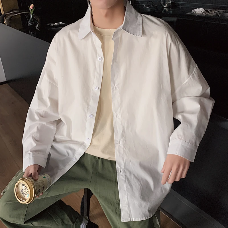 

High quality Business Formal Men's Shirt Long Sleeve Fashion 2020 All Thin Game Casual Club Smoking Dresses