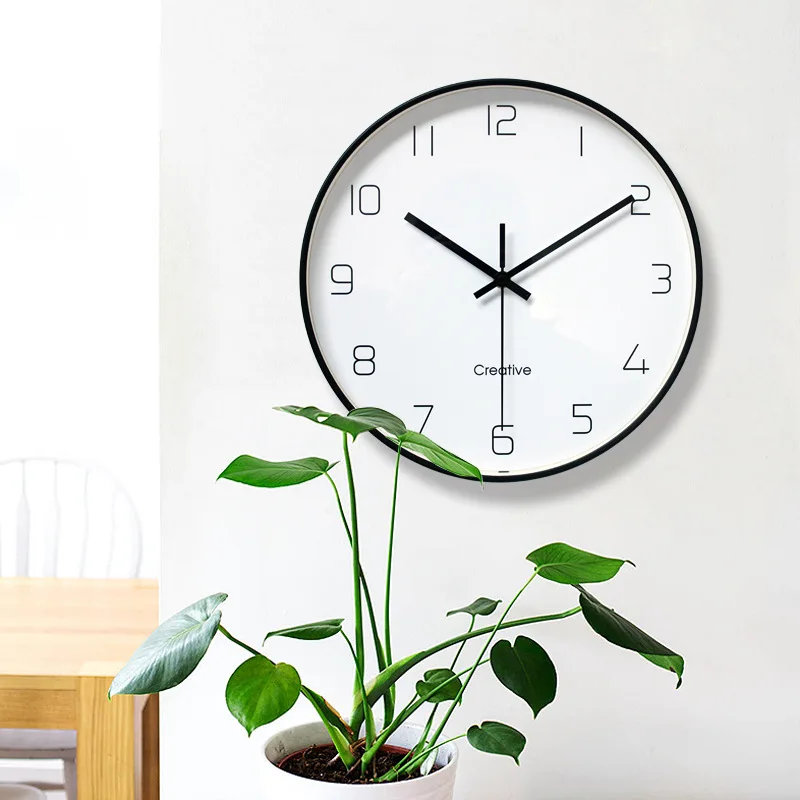 Цифровые настенные часы для гостиной немой домашний декор современный дизайн
