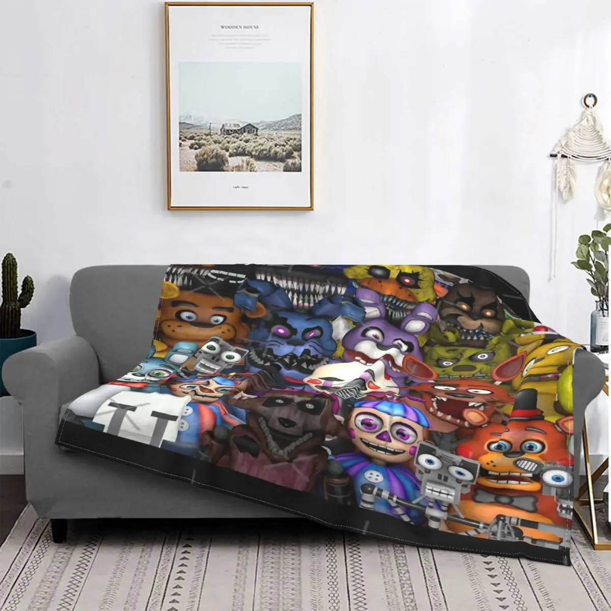 

Роботиконы-Манта Куадрос Fnaf Robot съемка 2, colcha для cama de muselina, Manta de lana, colcha, 220x240