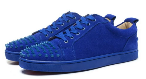 Модные мужские заклепки Qianruiti повседневная обувь синие черные красные белые