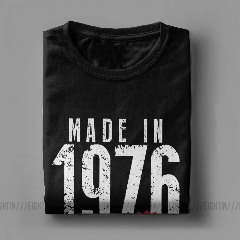 Сделано в 1976, все оригинальные детали, новинка, футболка для дня рождения, мужская одежда с коротким рукавом, обычные футболки, хлопковая Футболка с круглым вырезом