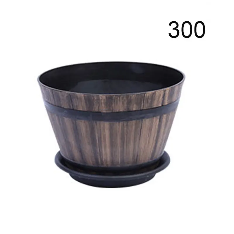 High Quality Resin Whiskey Barrel Flower Pot Round Planter Indoor Outdoor Garden Yard Patio MD88 | Красота и здоровье