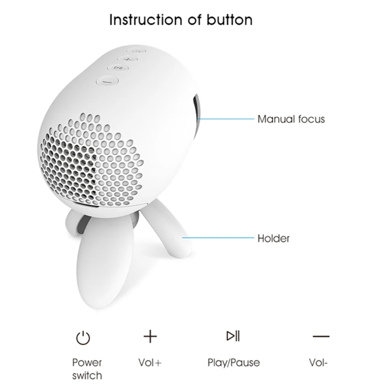 

YG220 LED MINI Projector 480*272 Pixels Home Theater Portable Beamer 1080P TV BOX Video projector