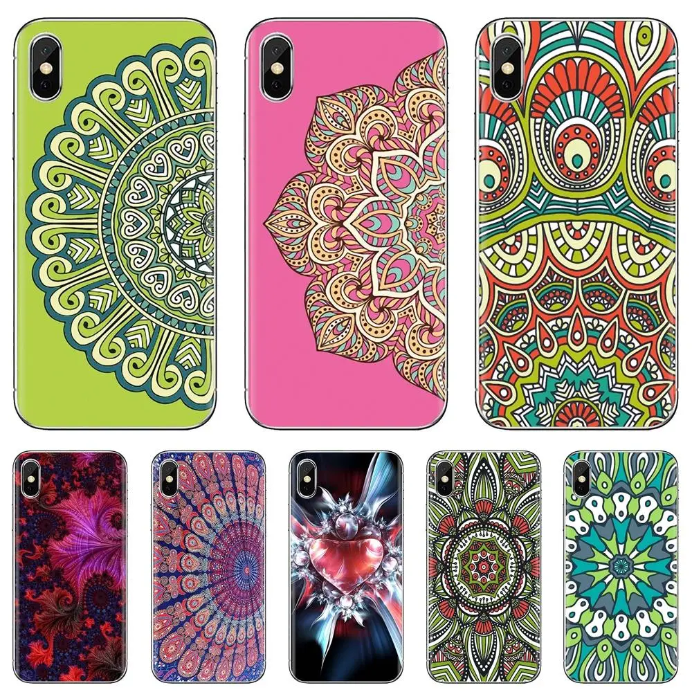 

For iPhone iPod Touch 11 12 Pro 4 4S 5 5S SE 5C 6 6S 7 8 X XR XS Plus Max 2020 Lace metallic Mandala Flower Paisley Soft Cover
