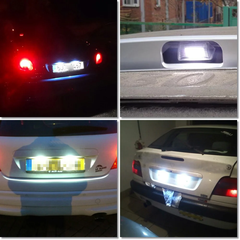 

2x Car LED Number License Plate Lights Lamp 6000K Bulbs for Camry Yaris Vitz Prius C Avensis Noah
