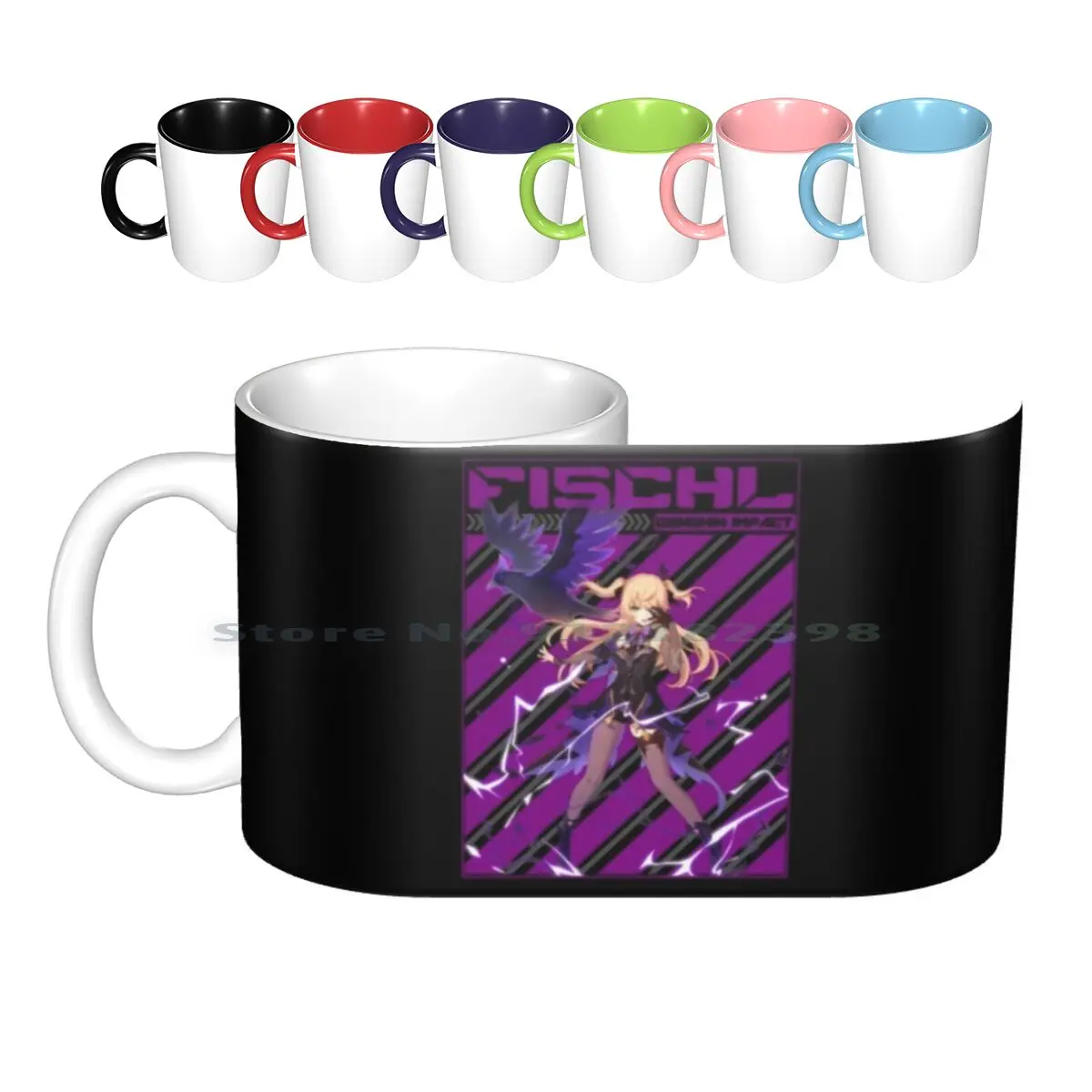 

Genshin Impact Fischl Wish Ceramic Mugs Coffee Cups Milk Tea Mug Genshin Impact Genshin Impact Hu Fischl Tao Hu Tao Genshin