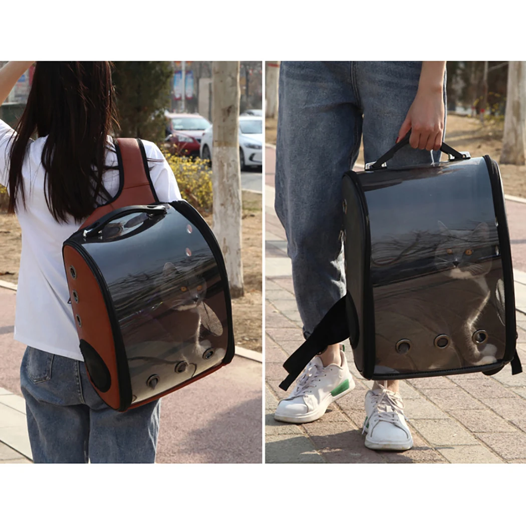 Портативный складной дышащий Видимый рюкзак для домашних животных прозрачные