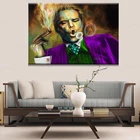 Настенное искусство курительная сигара принт Джек Николсон Джокер злодей Холст Живопись Искусство Мульти панель печать фильмов плакат украшение дома