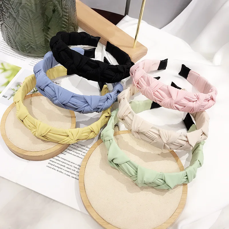 

New Fashion Headbands Women Hair Wide Side Flower Hairband Casual Soft Hair Hoop Top Quality Headband Hair Accessories for Girls
