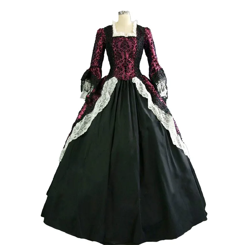 2X-XXXL винтажный костюм королевского двора сцены средневековый Викторианский