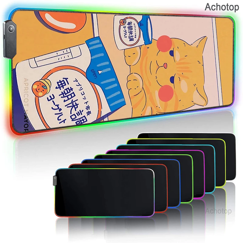 

Игровой коврик для мыши, компьютерный коврик для мыши, RGB, большие коврики для мыши, геймерский коврик для мыши XL, большой коврик для мыши в ст...