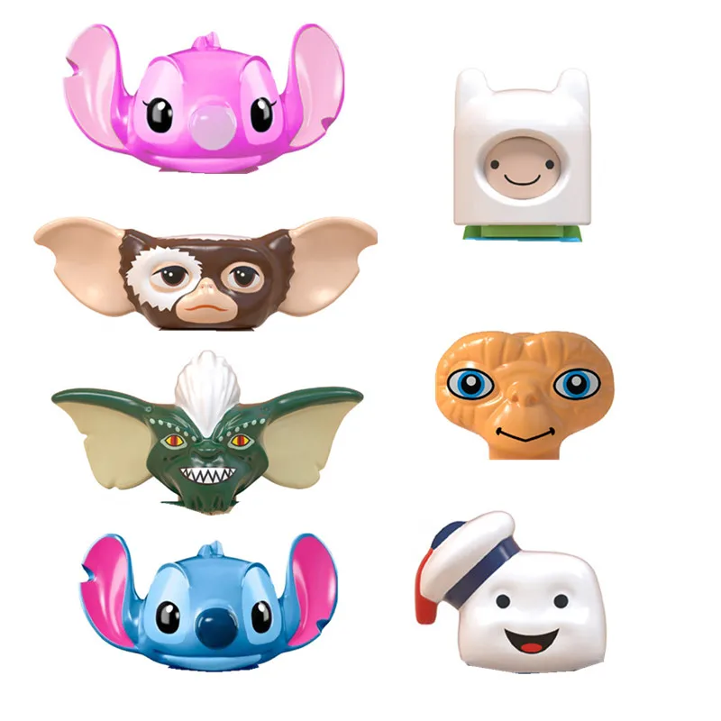 Мультяшный розовый Angie синий стежок зеленый E.T. Конструктор Мини-фигурки