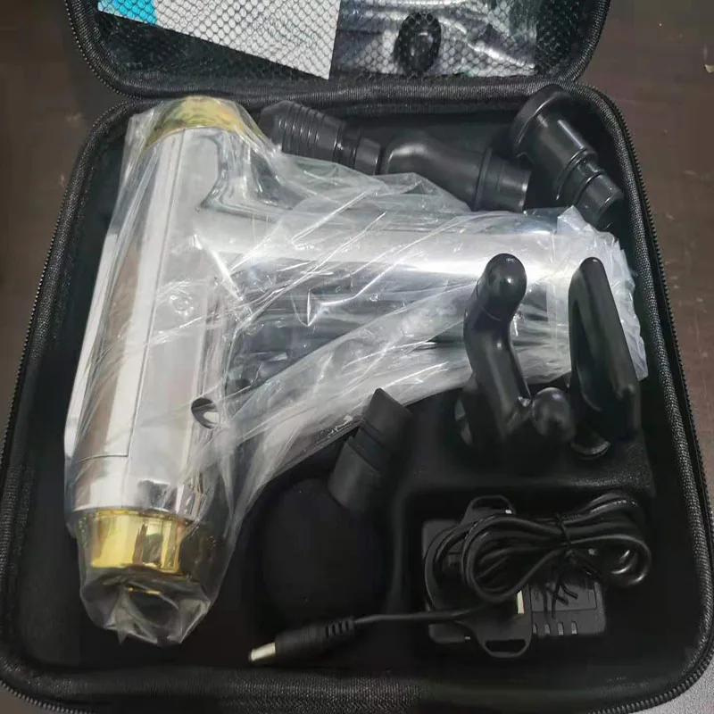 

Deep Muscle Relaxation Body Relaxation Massage Gun Electric Touch Screen Massager Fascia Gun 20 Speed 6 Massage Heads Easy Carry