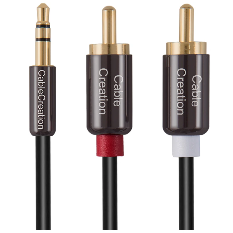 Y образный аудио разветвитель со штекером 3 5 мм на RCA кабель для ТВ смартфонов MP3
