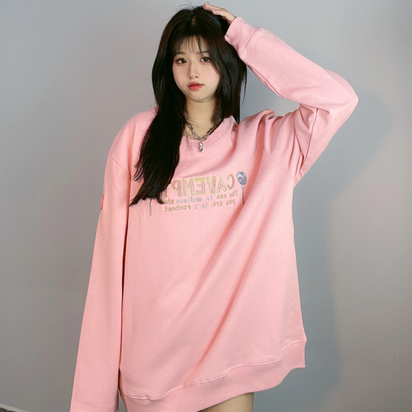 

Hip Hop Brand C.E Embroidery Print Pink Oversized Hoodie Kawaii Women's Sweatshirt Hooded Sweatshirts Women's Clothing Y2k