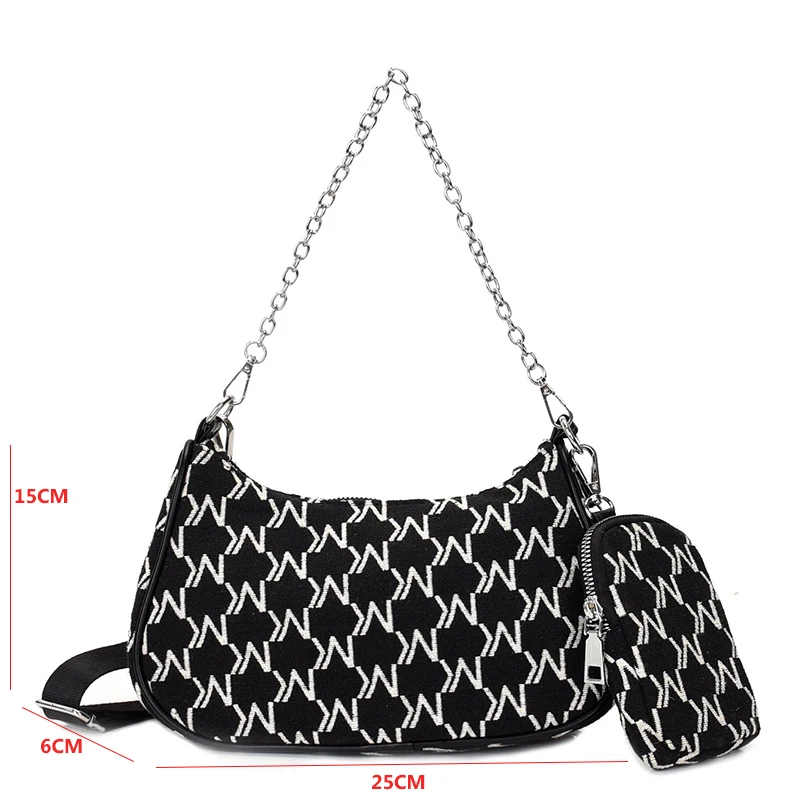 

Women Crossbody Bags 2021 Embroidery Thread Canvas Shoulder Bag With Coin Purse Ladies Handbags 2 Pieces Set Messenger Bags Hobo