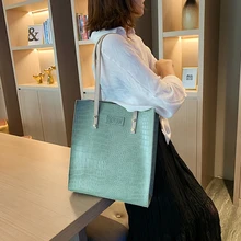 Luxury Crocodile Handbags Women Bags Designer Big Tote Bags for Women High Quality Soft Leather Shoulder Bag Women Sac A Main