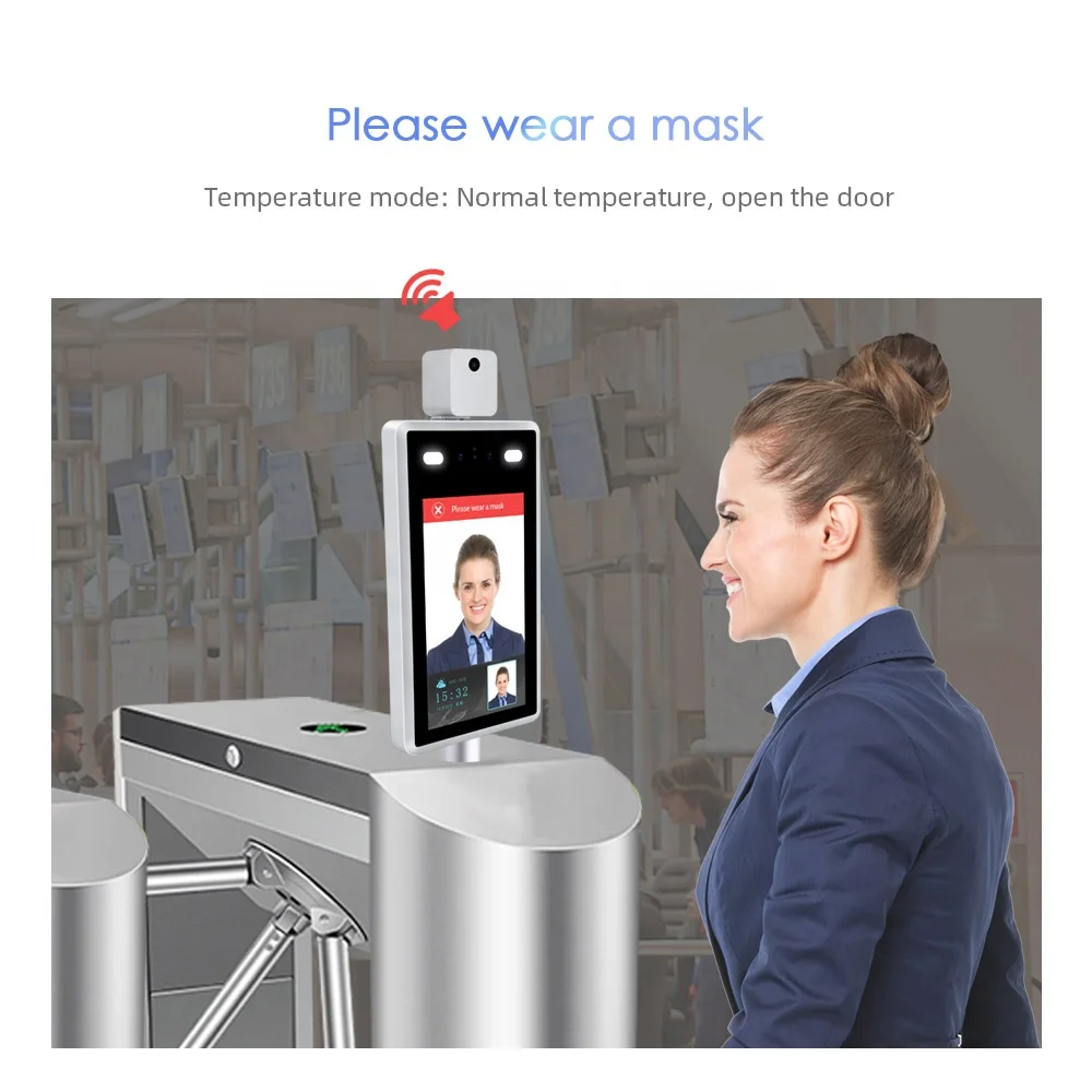 

Face Recogintion Human Body Temperature Monitoring System Thermal Fever Detection Alarm Camera For Controlled Entrances
