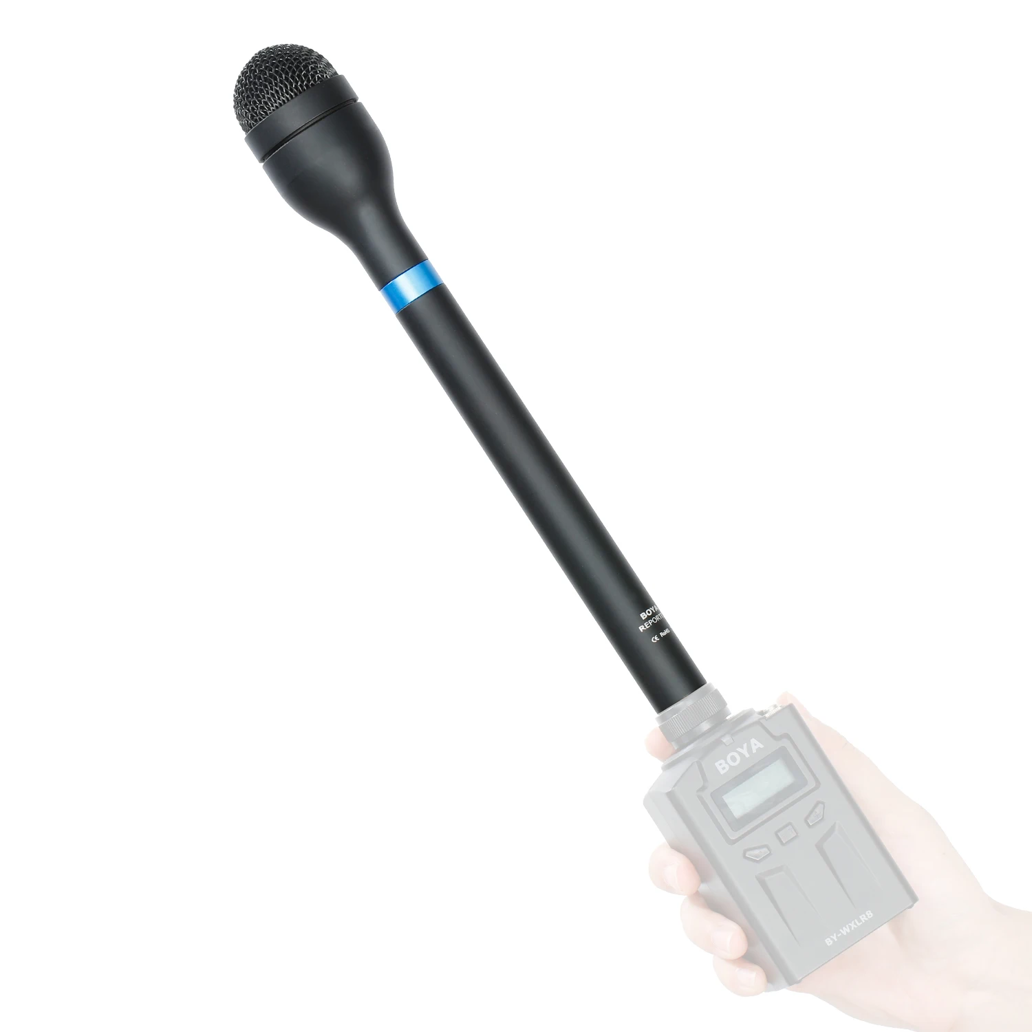 BOYA BY-HM100 XLR Dynamic Omni-Directional Wireless Handheld Microphone for ENG Interviews News Gathering Video Recoding Youtube enlarge