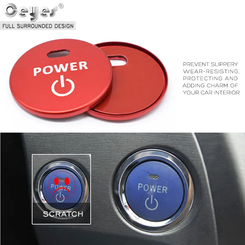 Аксессуары Ceyes для стайлинга автомобиля наклейка на двигатель кольцо запуска и