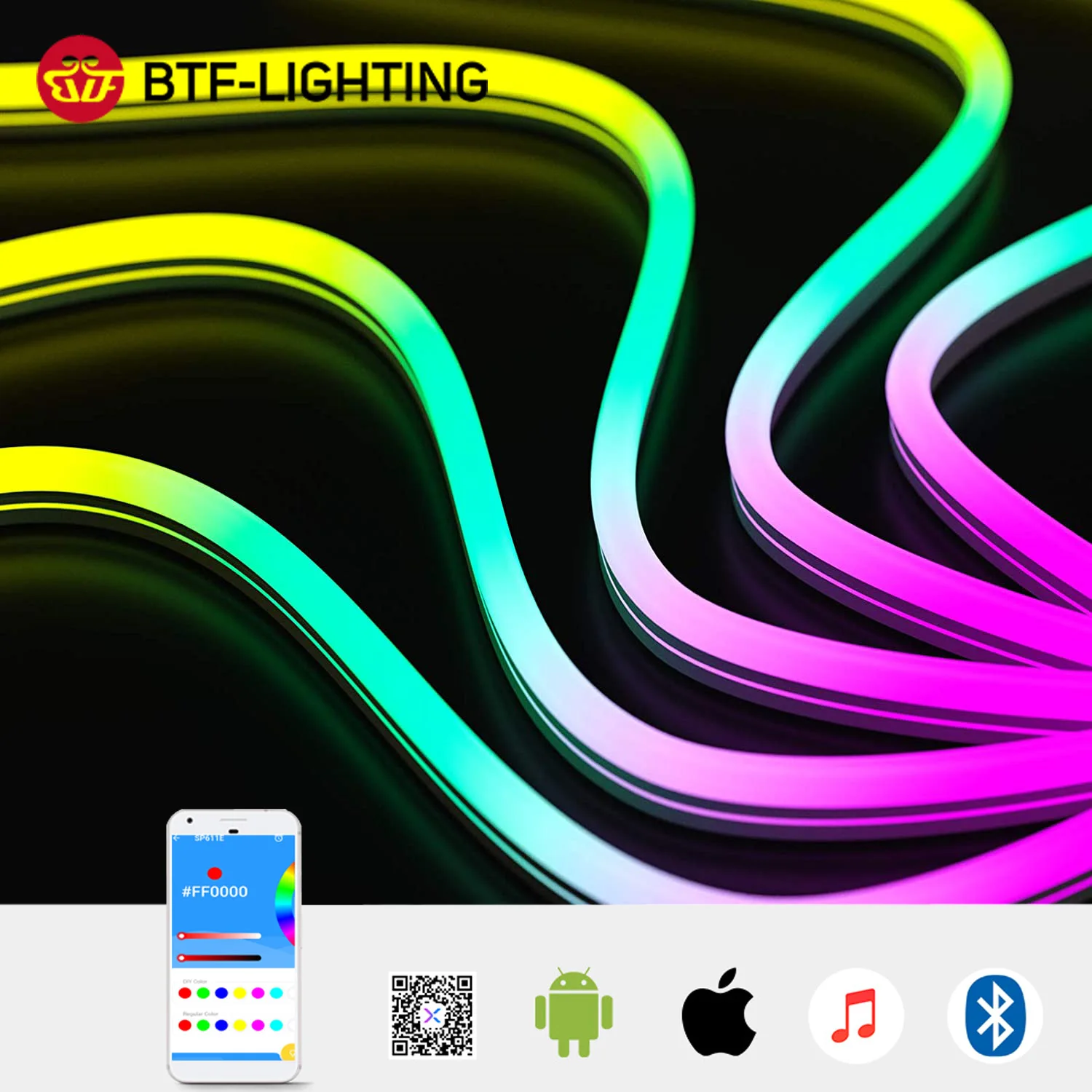 Музыка Dreamcolor светодиодный неоновый светильник Наборы силикагель s WS2811 RGB 5050 SMD