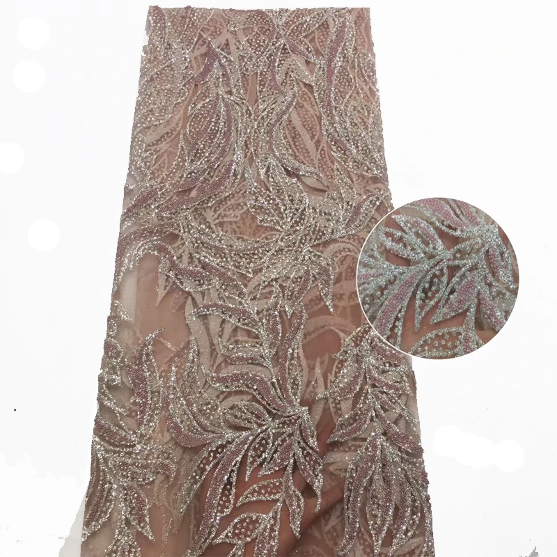 Высокое качество африканская кружевная ткань для свадьбы чистый цвет блестки