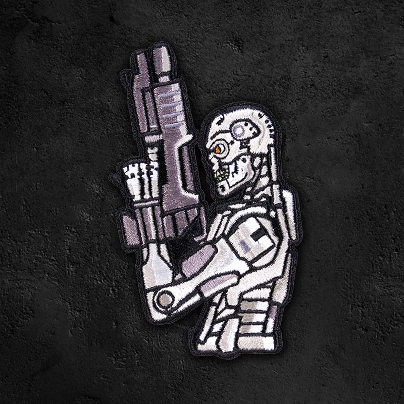 Битва воина T800 вышивка патч велкро Терминатор робот классный чехол для телефона