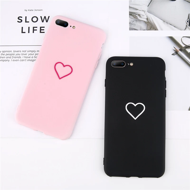 Love Heart Painted Graphic Phone Case For iphone 6 6S Plus Couples Back Cover Ultra Thin Matte Hard PC Coque 70 |
