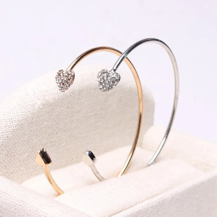 Лидер продаж модные регулируемые браслеты с голограммой в виде двойного сердца