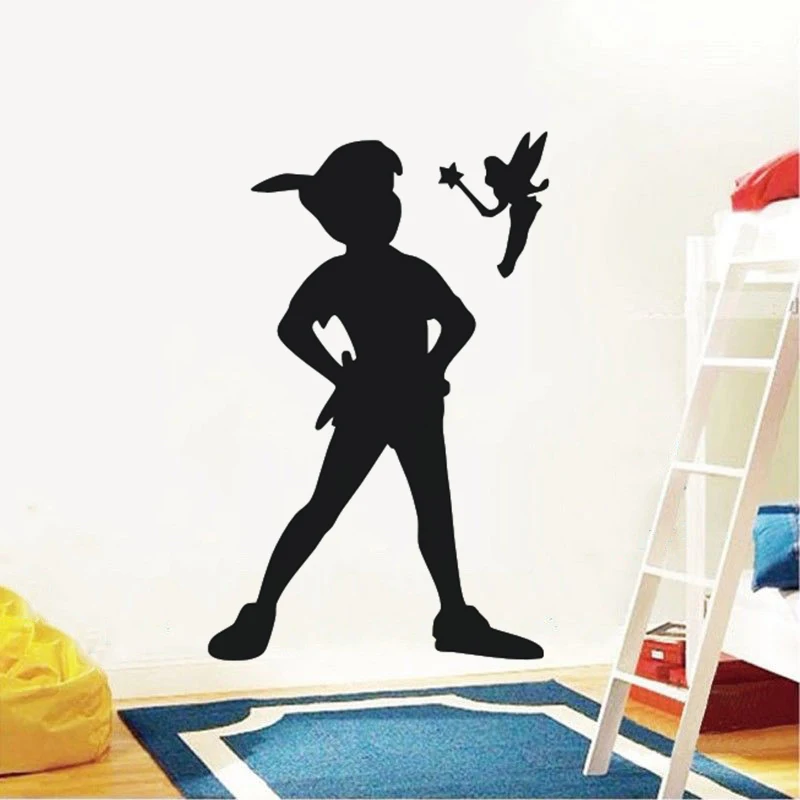 Декор для детской комнаты Питер Пэн виниловые настенные наклейки летающая