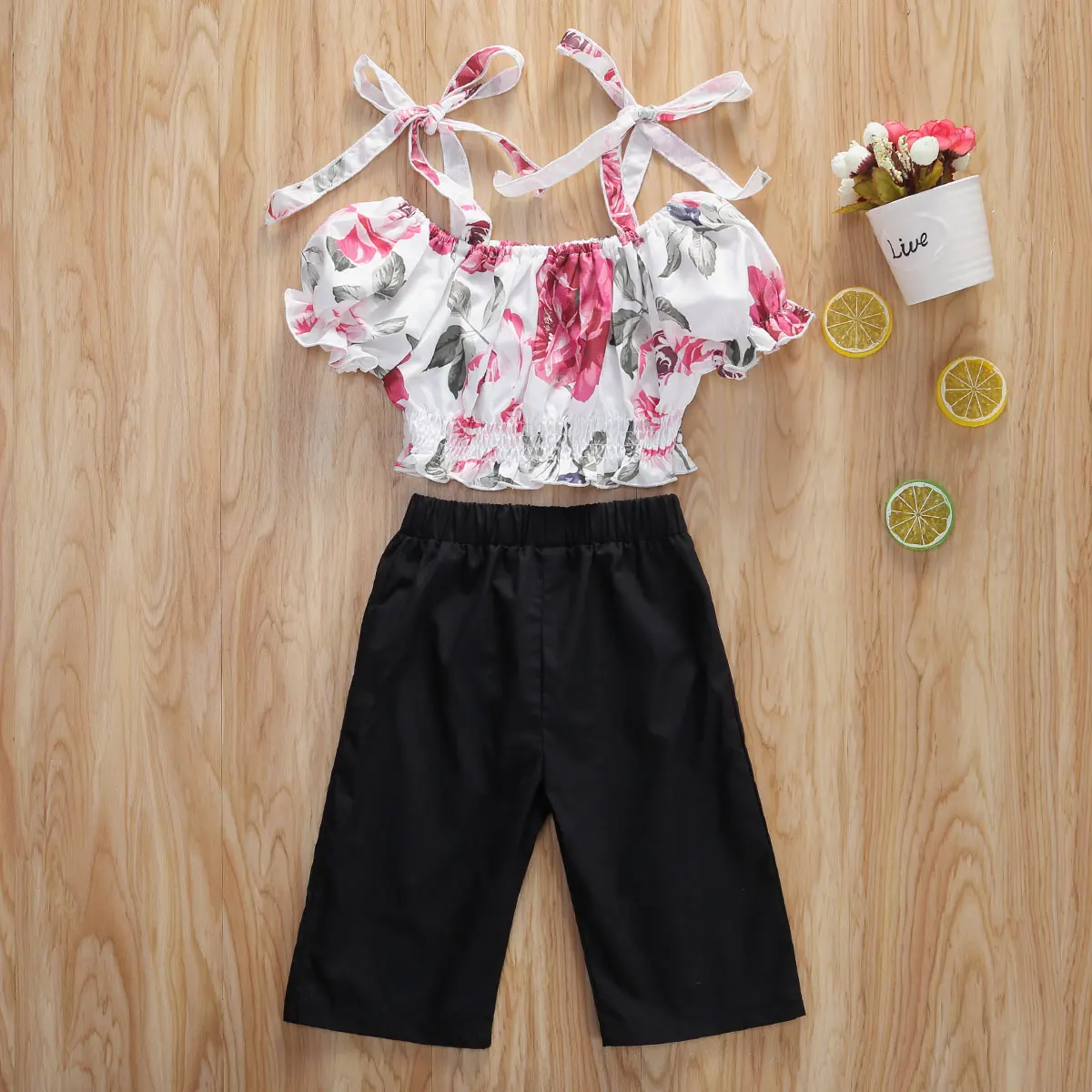 Блузка с коротким рукавом и открытыми плечами для новорожденных девочек | Мать