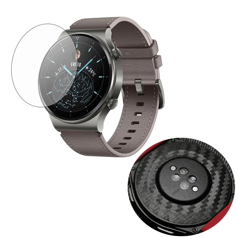 

Carbon Fiber Back Film Sticker Glass Screen Protector Cover For Huawei Watch GT 3/3pro/2e GT3/GT2/GT2E/Honor Magic 2 46mm GS Pro