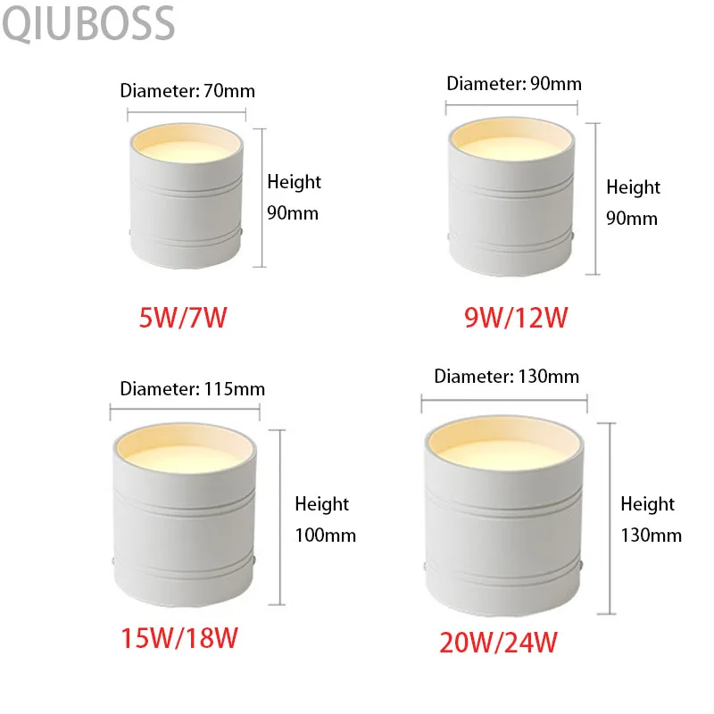 Светодиодные потолочные светильники QIUBOSS с поверхностным креплением
