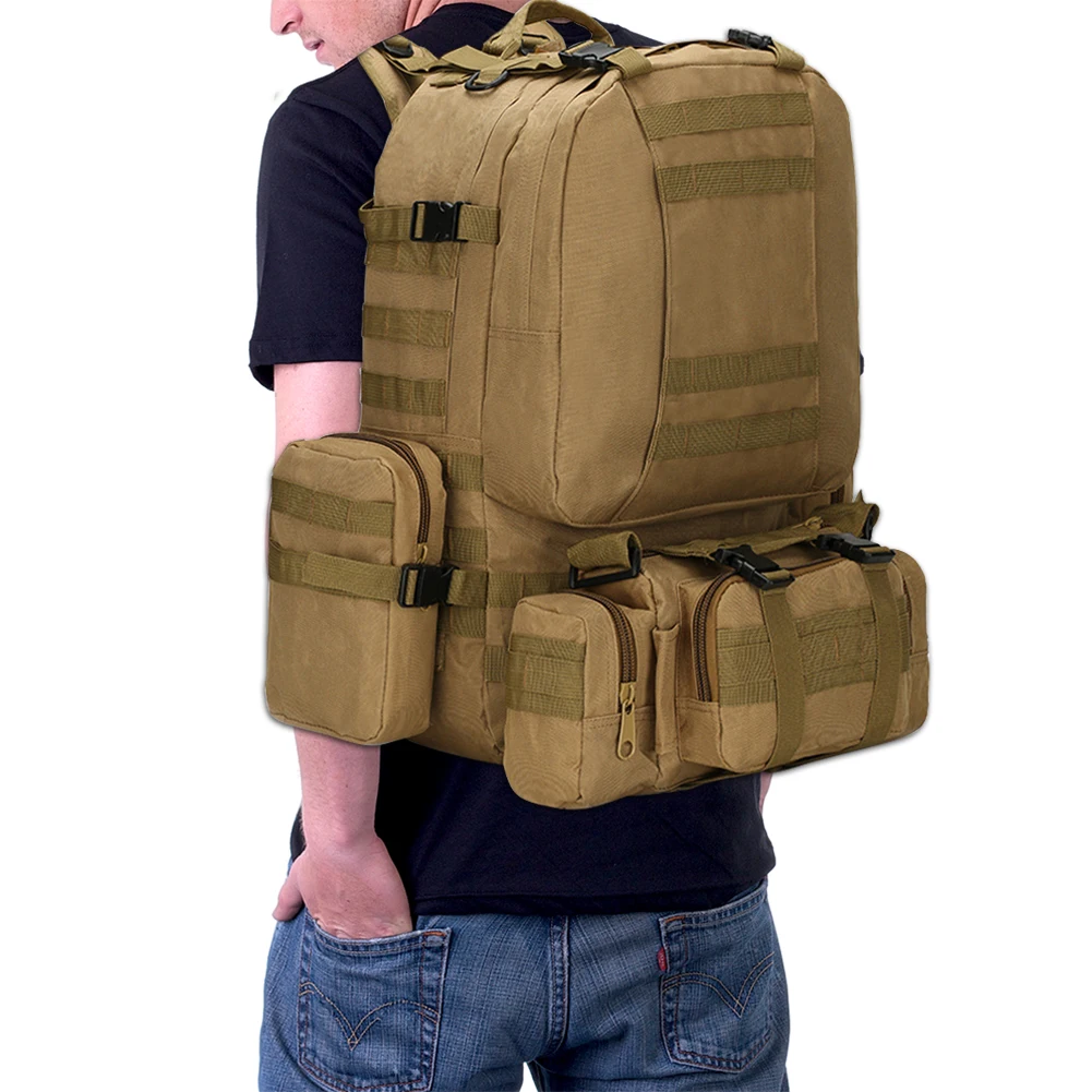 

Вместительный рюкзак для кемпинга, рюкзак, сумка, рюкзаки из ткани Оксфорд, износостойкая камуфляжная уличная спортивная сумка для альпини...