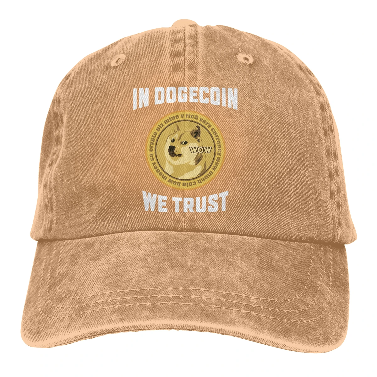 

In Bitcoin We Trust The Baseball Cap Peaked Capt Sport Unisex Outdoor Custom Doge Dogecoin Skyrocketing Digital Currency Hats