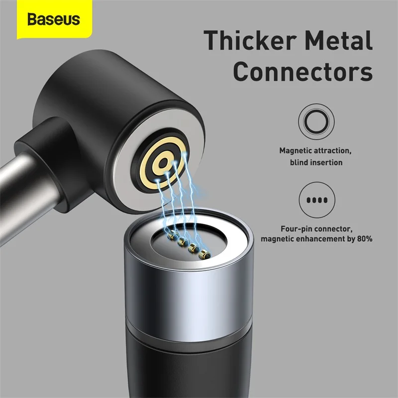 baseus 100w magnetic usb type c to dc cable fast charge for lenovo thinkpad ideapad power charging laptop accessories wire cord free global shipping