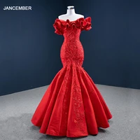 j67173 jancember red boat neck mermaid evening dresses applique ruffle off the shoulder ball gown %d9%81%d8%b3%d8%a7%d8%aa%d9%8a%d9%86 %d8%a7%d9%84%d8%b3%d9%87%d8%b1%d8%a9 %d0%b2%d0%b5%d1%87%d0%b5%d1%80%d0%bd%d0%b8%d0%b5 %d0%bf%d0%bb%d0%b0%d1%82%d1%8c%d1%8f