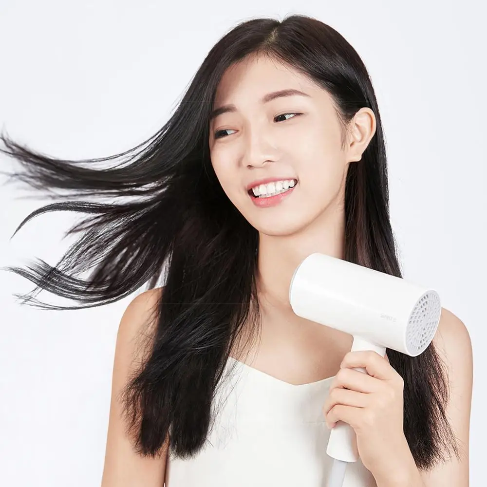 Новейший Xiaomi отрицательный ионный мягкий сухой фен для волос Молодежная версия быстрая и сухая маленькая портативная 1800 Вт Профессиональная фен для волос