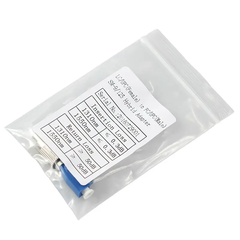 5pcs/lot LC Female to FC Male LC-FC SM 9/125 Hybrid Adapter Optical Adapter Free Shipping
