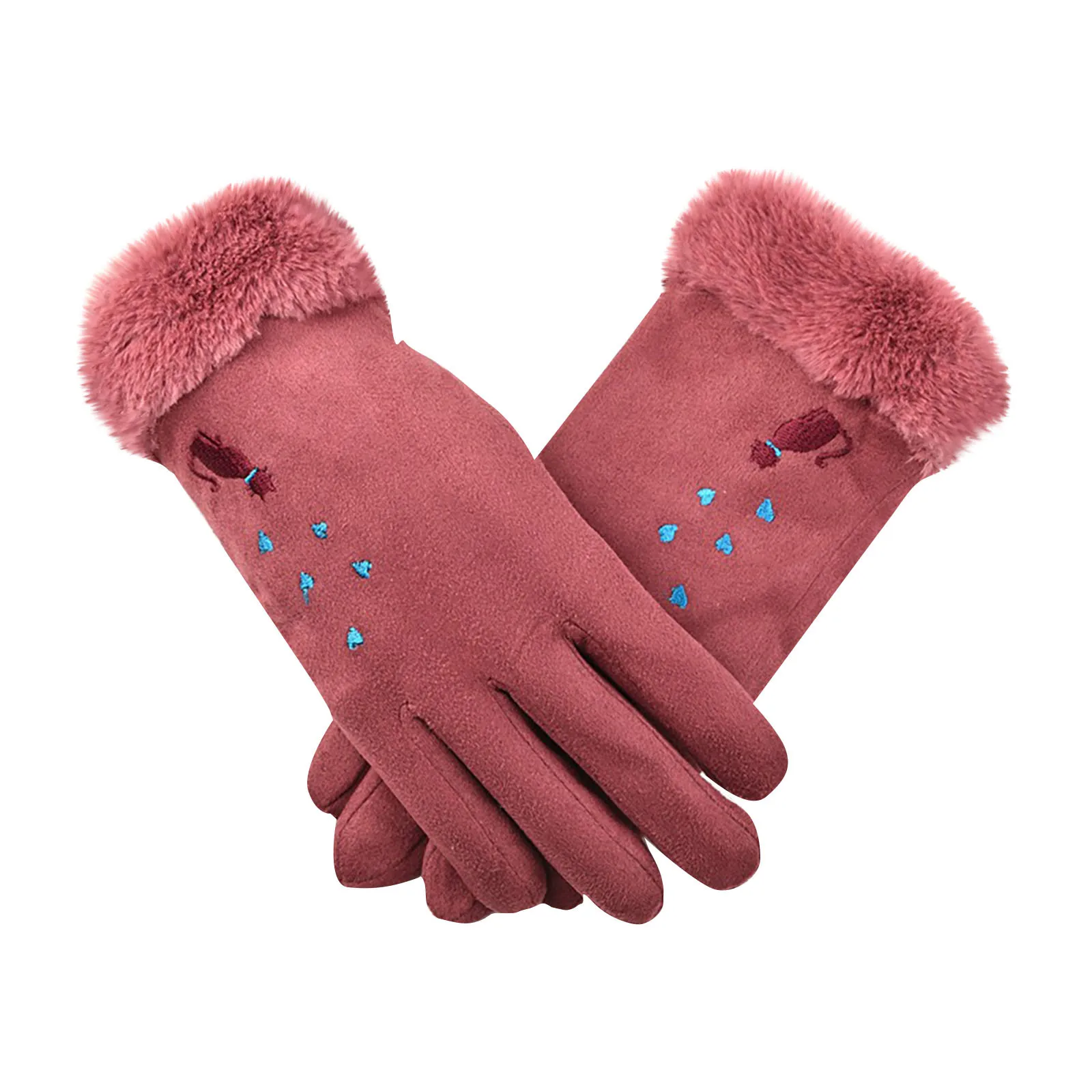 D Зимние перчатки для сенсорного экрана женщин мужчин леггинсы девочек теплые